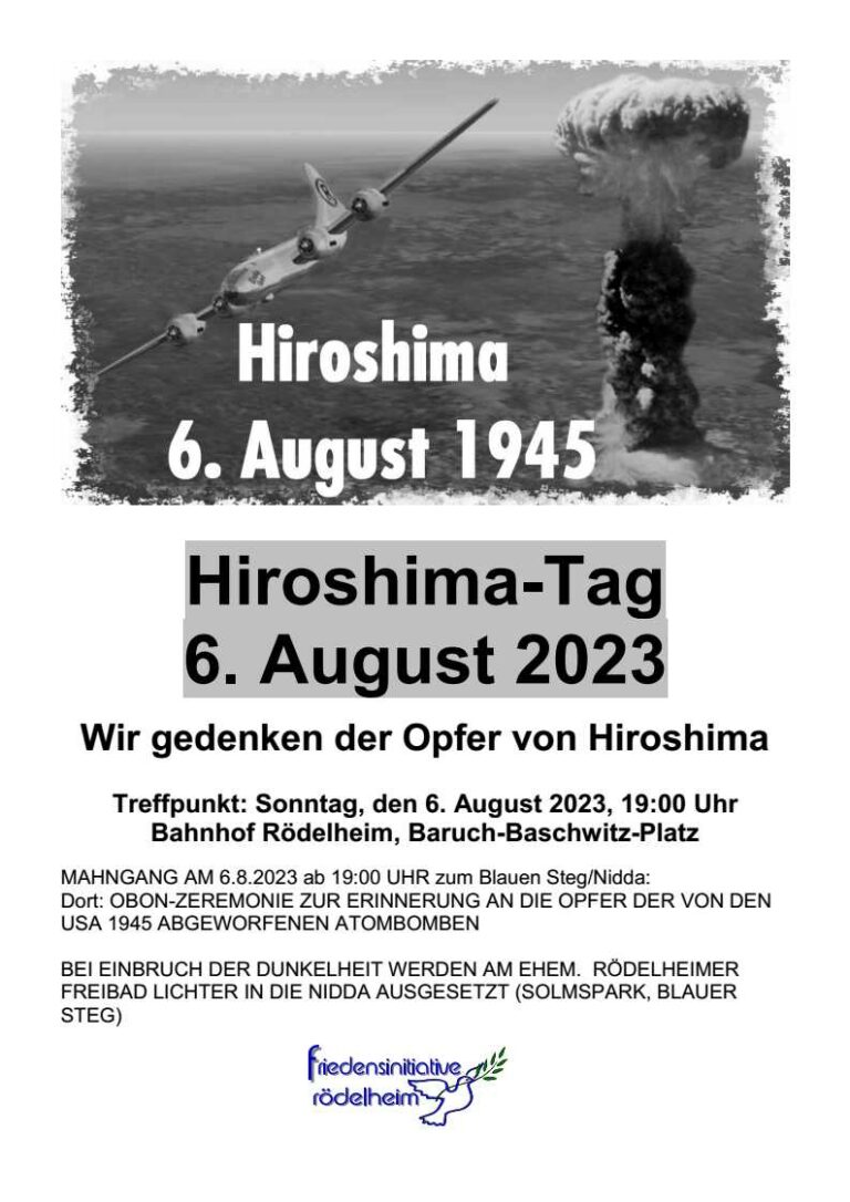 Hiroshima-Gedenkveranstaltung der Rödelheimer Friedensinitiative