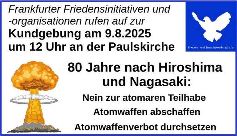 Gedenktage Hiroshima und Nagasaki 2025
