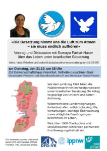 »Die Besatzung nimmt uns die Luft zum Atmen – sie muss endlich aufhören«
