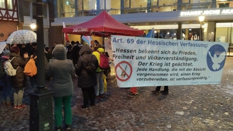 Protest gegen Veranstaltung: „Ist Frankfurt kriegstüchtig?“
